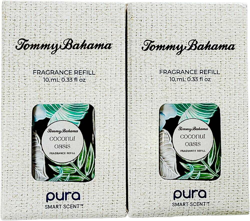 Pura Smart Scent Tommy Bahama Coconut Oasis Fragrance Refill 2-Pack New NIP